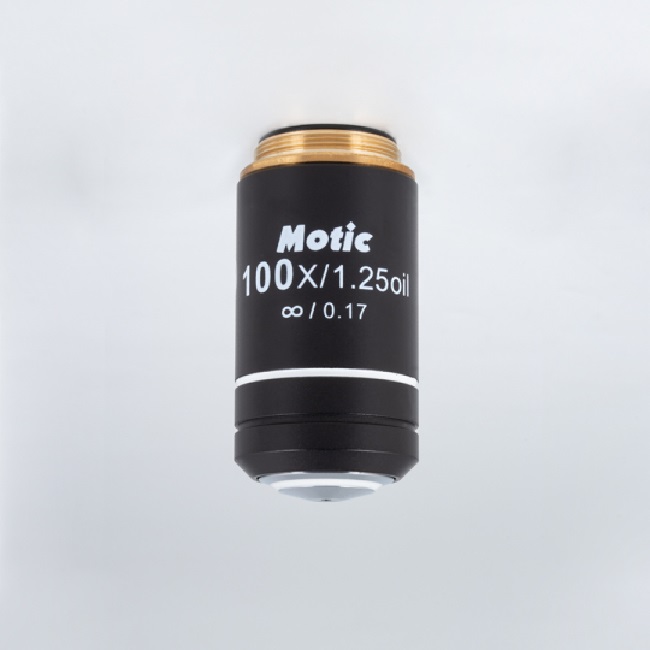 MOTIC BA310显微镜光学结构：100x消色差apo油镜