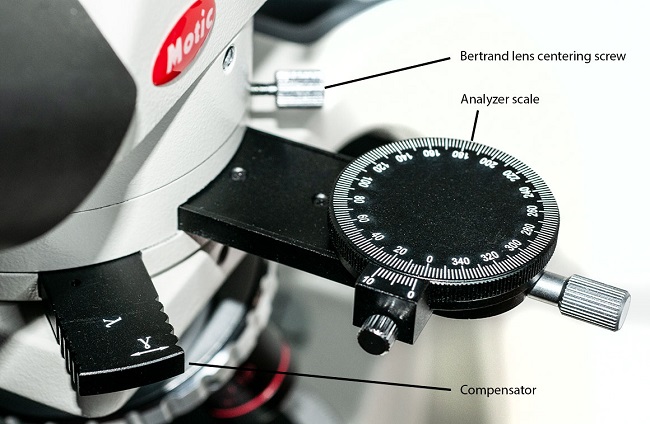 MOTIC BA310偏光显微镜上偏光镜、勃氏镜及聚光镜