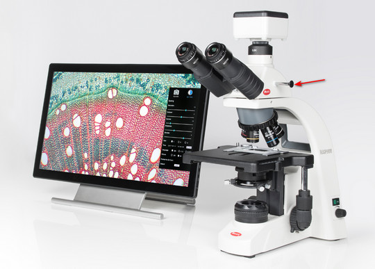 MOTIC BA310三目数码显微镜拉杆